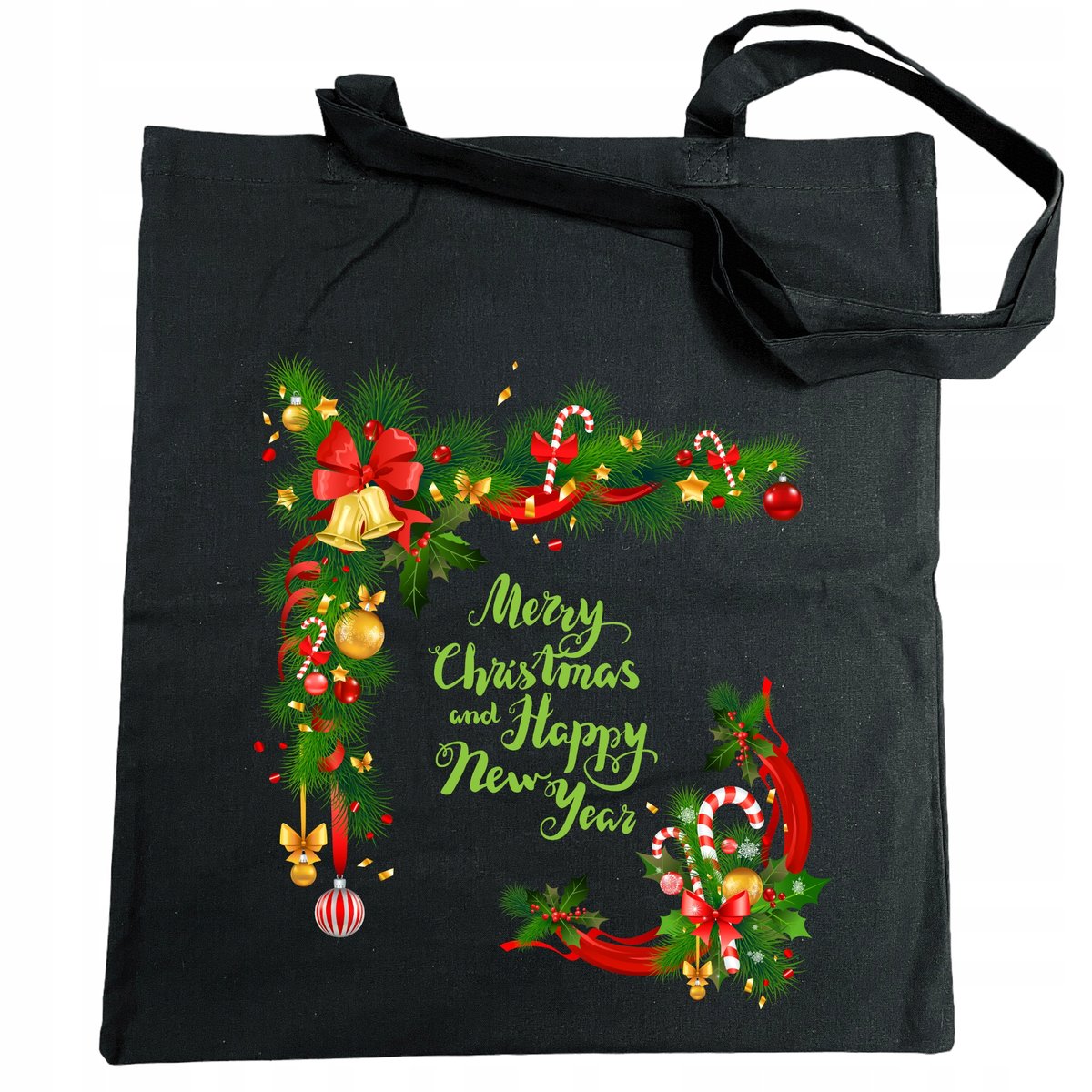 Torba na zakupy nadruk Merry Christmas New Year