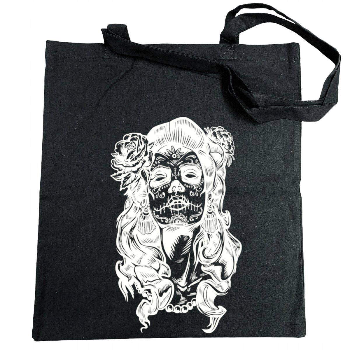 Torba na zakupy nadruk Twarz CZASZKA Kobieta