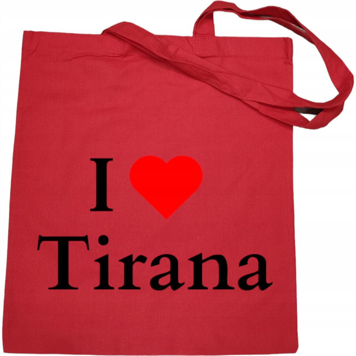 Torba na zakupy nadruk I Love Tirana Kocham Tirane Albania Prezent