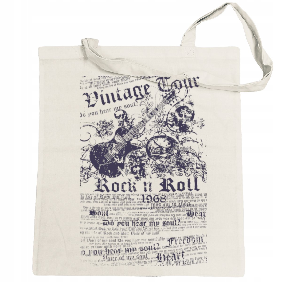 Torba na zakupy muzyczny nadruk plakat Rock N Roll