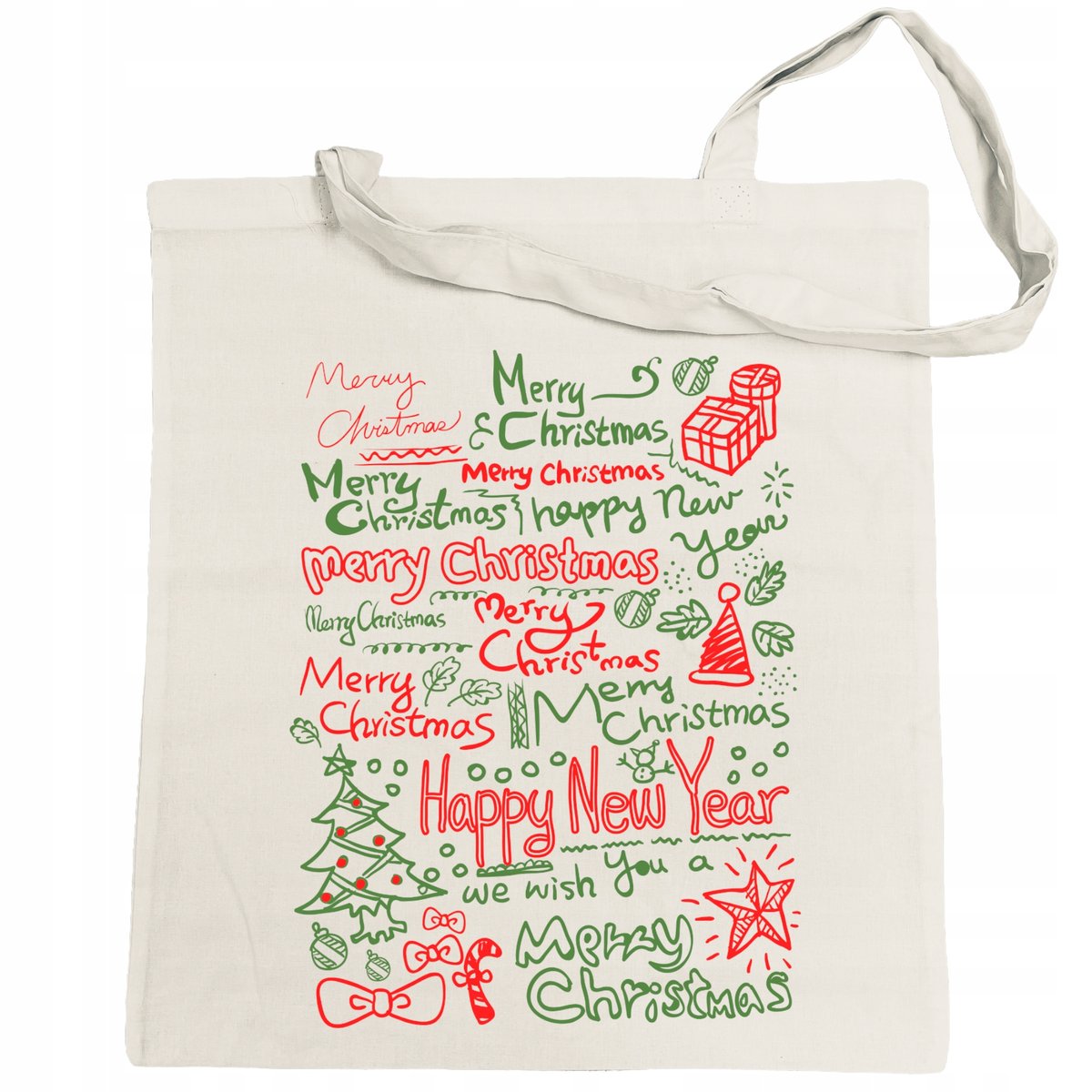 Torba na zakupy nadruk Świąteczna Merry Christmas