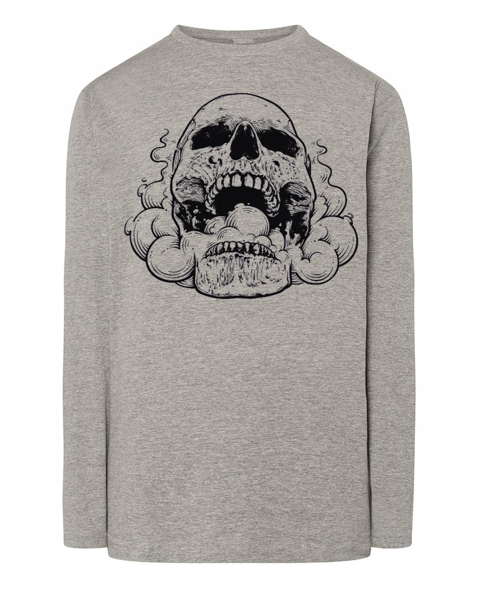 Longsleeve męski rockowy nadruk Czaszka r.4XL