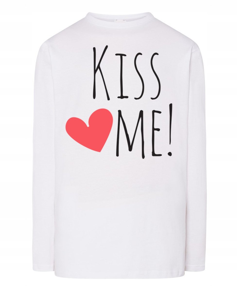 Walentynki Longsleeve męski Kiss Me Serce r.M
