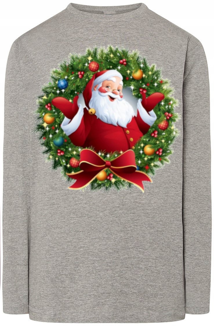 Mikołaj Męska Modna Bluza Longsleeve r.XS