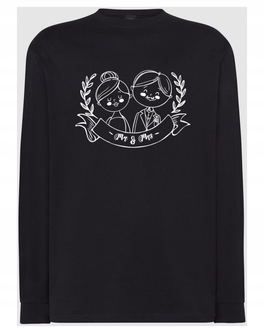 Walentynki Longsleeve nadruk Para Mr Mrs r.XL