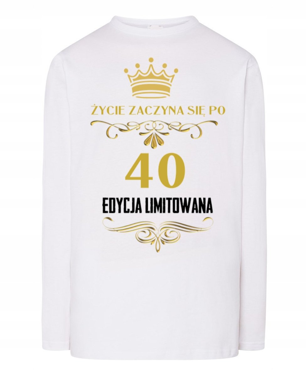 Longsleeve męski Urodzinowy 40 Lat r.4XL