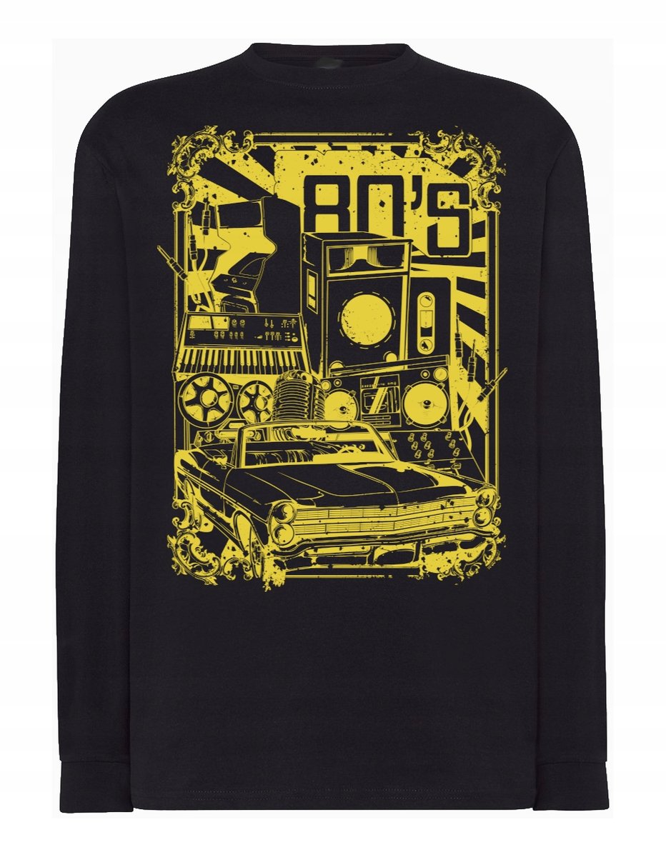 Longsleeve RETRO nadruk lata 80te 80s r.L
