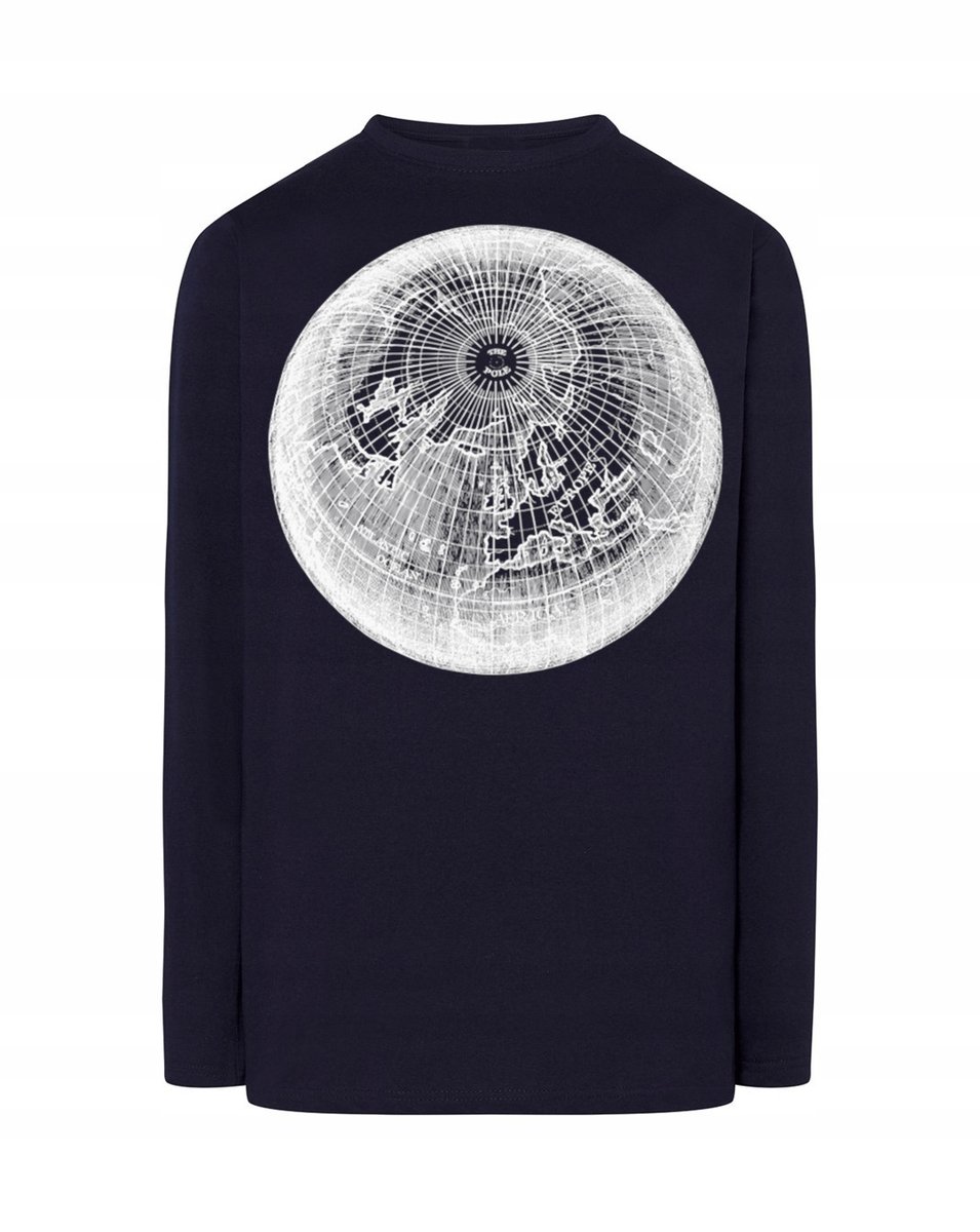 Longsleeve męski nadruk kula Ziemia r.L