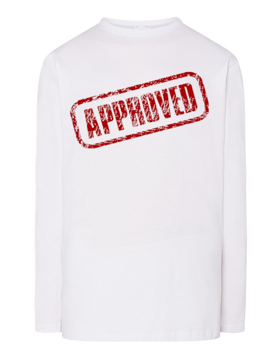Longsleeve męski nadruk napis APPROVED r.L
