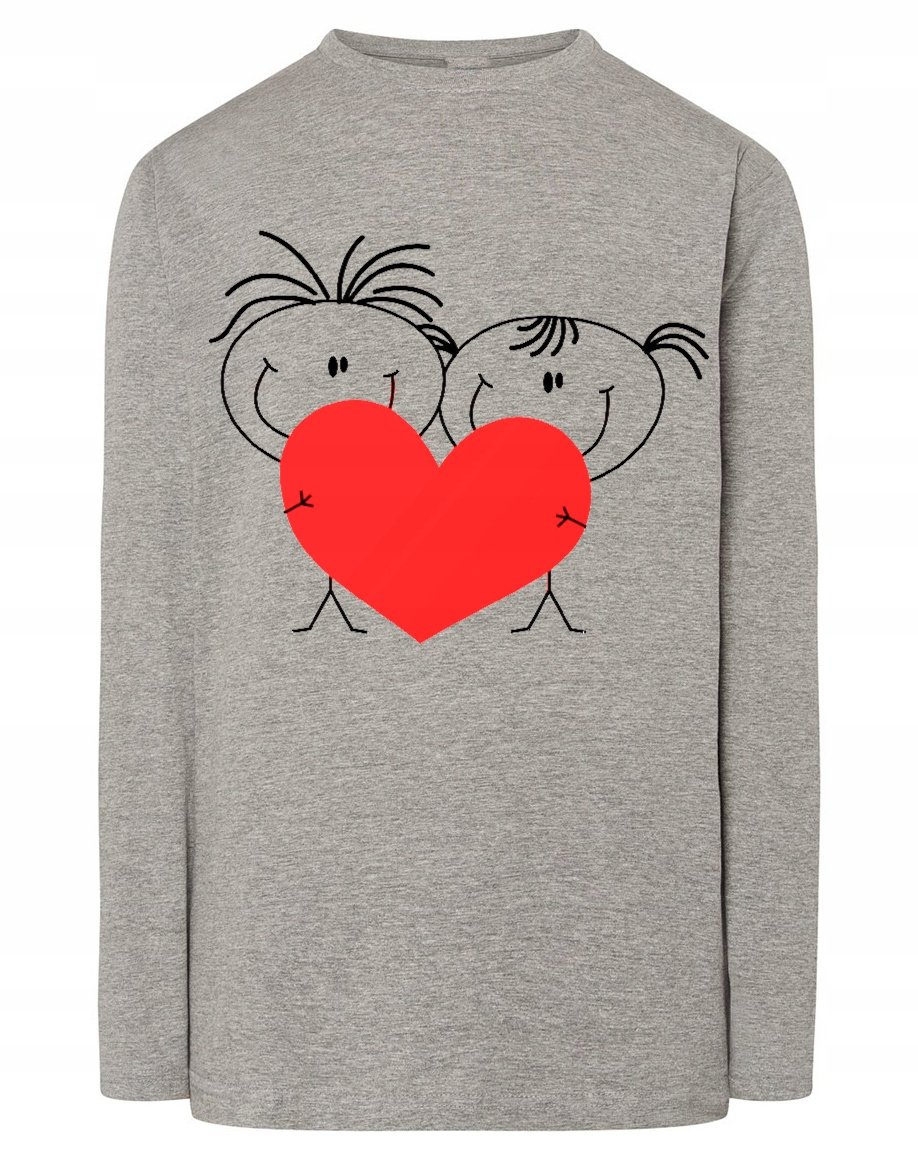 Walentynki Longsleeve nadruk Serce Miłość r.M