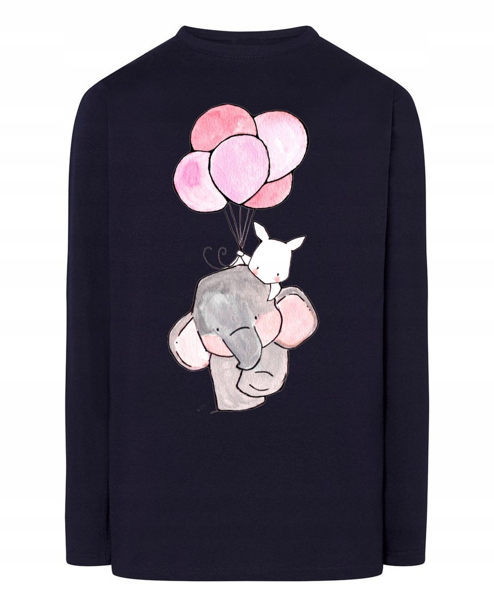 Walentynki Longsleeve męski Słonik Balony r.XS