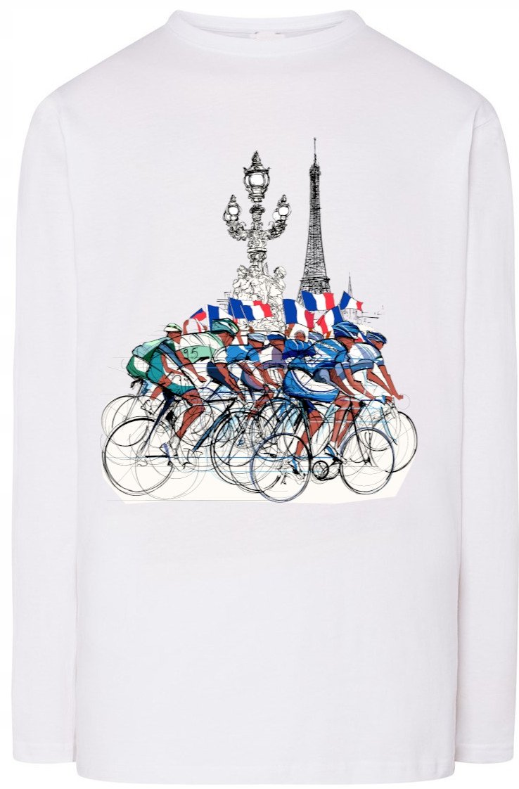 Tour De France Longsleeve Nadruk Modny r.XXL