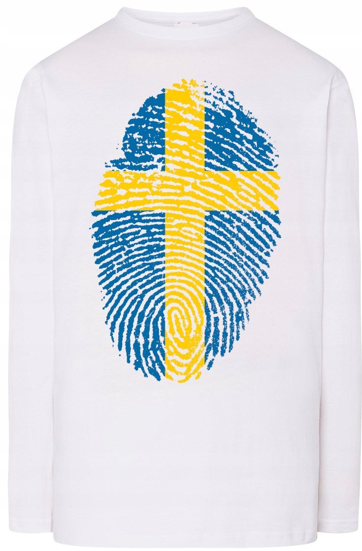 Szwecja Flaga Odcisk Bluza Longsleeve Rozm.XXL