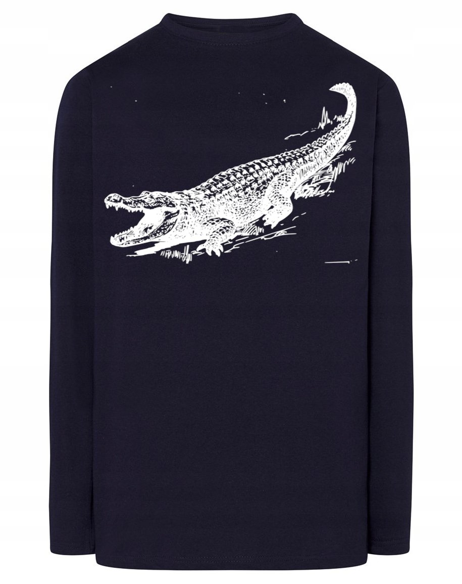 Longsleeve męski nadruk ZWIERZĘ ALIGATOR r.S