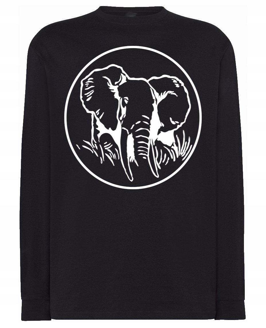 Longsleeve męski nadruk ZWIERZĘ SŁOŃ r.5XL