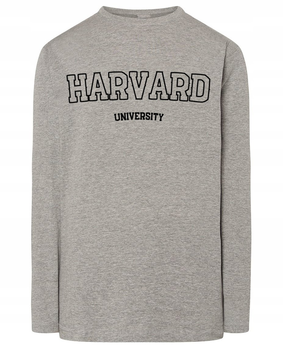 Longsleeve męski nadruk napis HARVARD r.XL