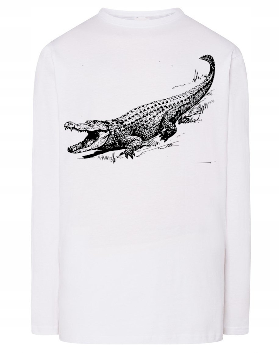 Longsleeve męski nadruk ZWIERZĘ ALIGATOR r.5XL