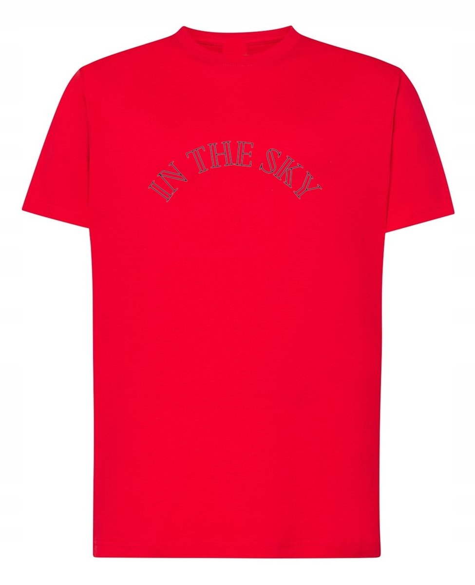 T-Shirt męski nadruk napis In the Sky r.4XL
