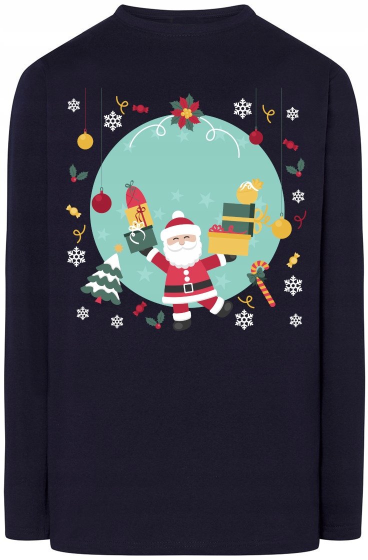 Świąteczna Męska Bluza Longsleeve Rozm.4XL