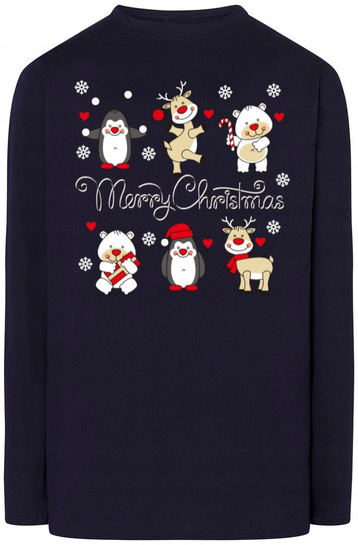 Świąteczna Modna Bluza Longsleeve r.XS