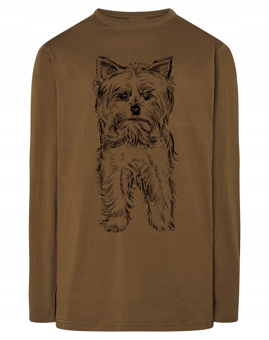 Longsleeve nadruk pies Yorkshire terrier r.L