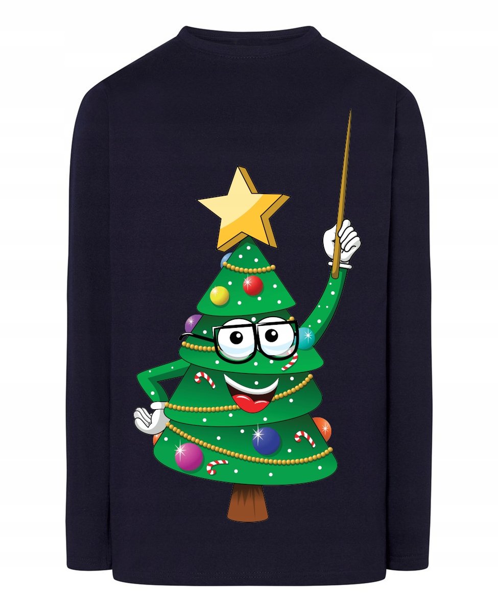 Longsleeve męski nadruk Święta Choinka Rozm.L
