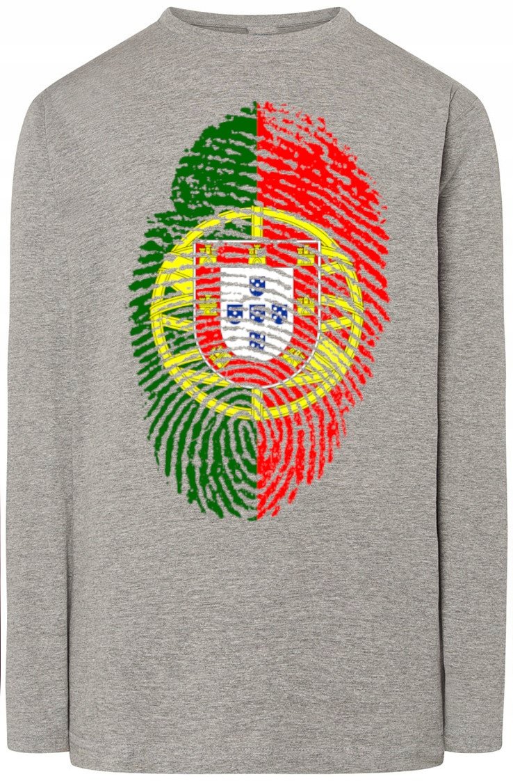 Portugalia Flaga Odcisk Bluza Longsleeve Rozm.XL