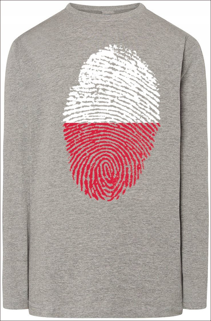 Polska Flaga Odcisk Bluza Longsleeve Rozm.M