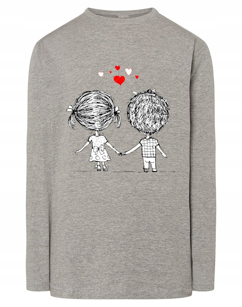 Walentynki Longsleeve nadruk Para Miłość r.M