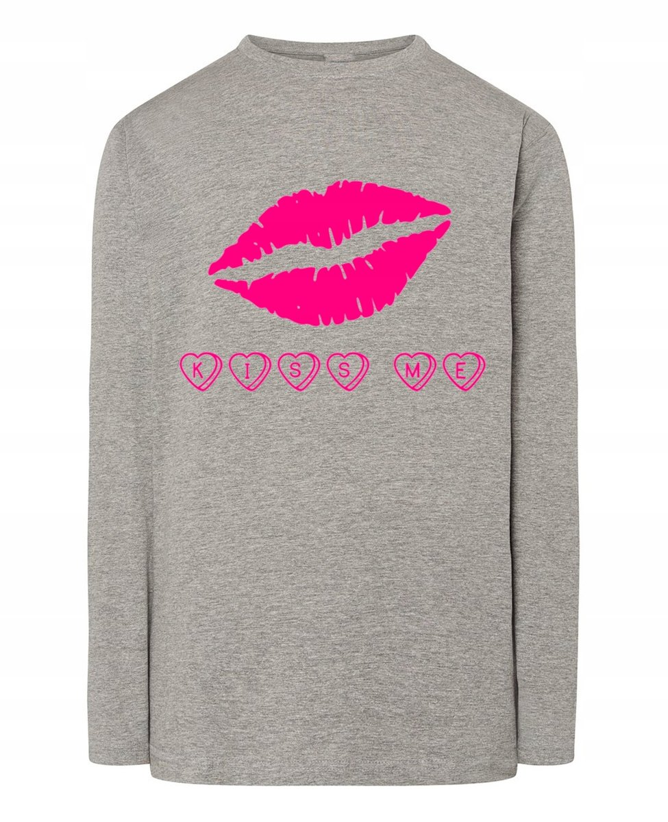 Walentynkowy Longsleeve nadruk Kiss Me 3XL