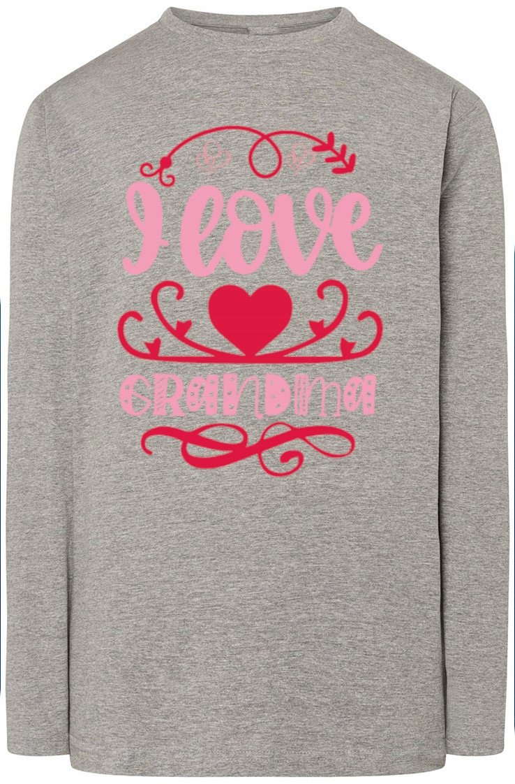 Dzień Babci Nadruk Longsleeve Modny r.3XL