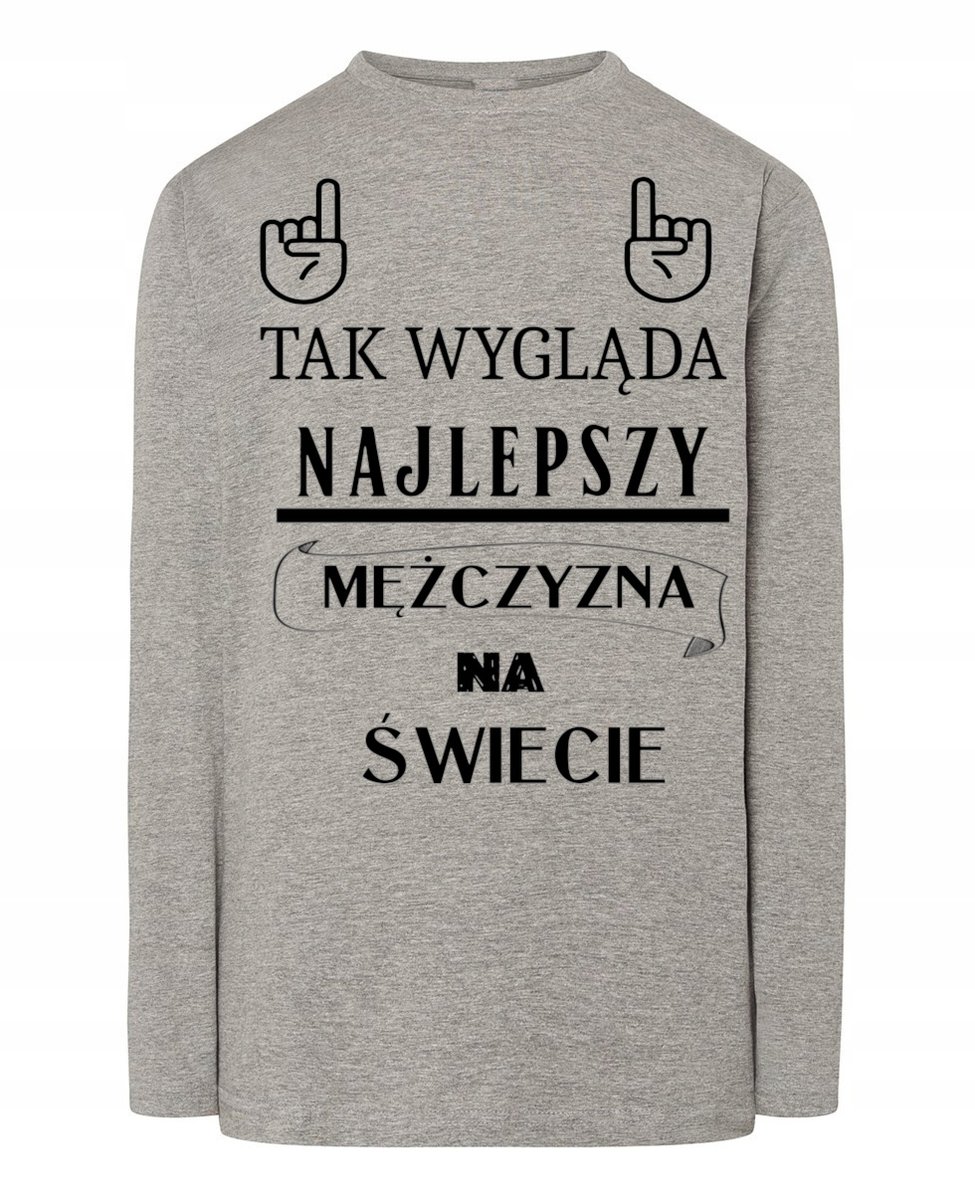 Longsleeve Walentynki Najlepszy Mężczyzna r.XS