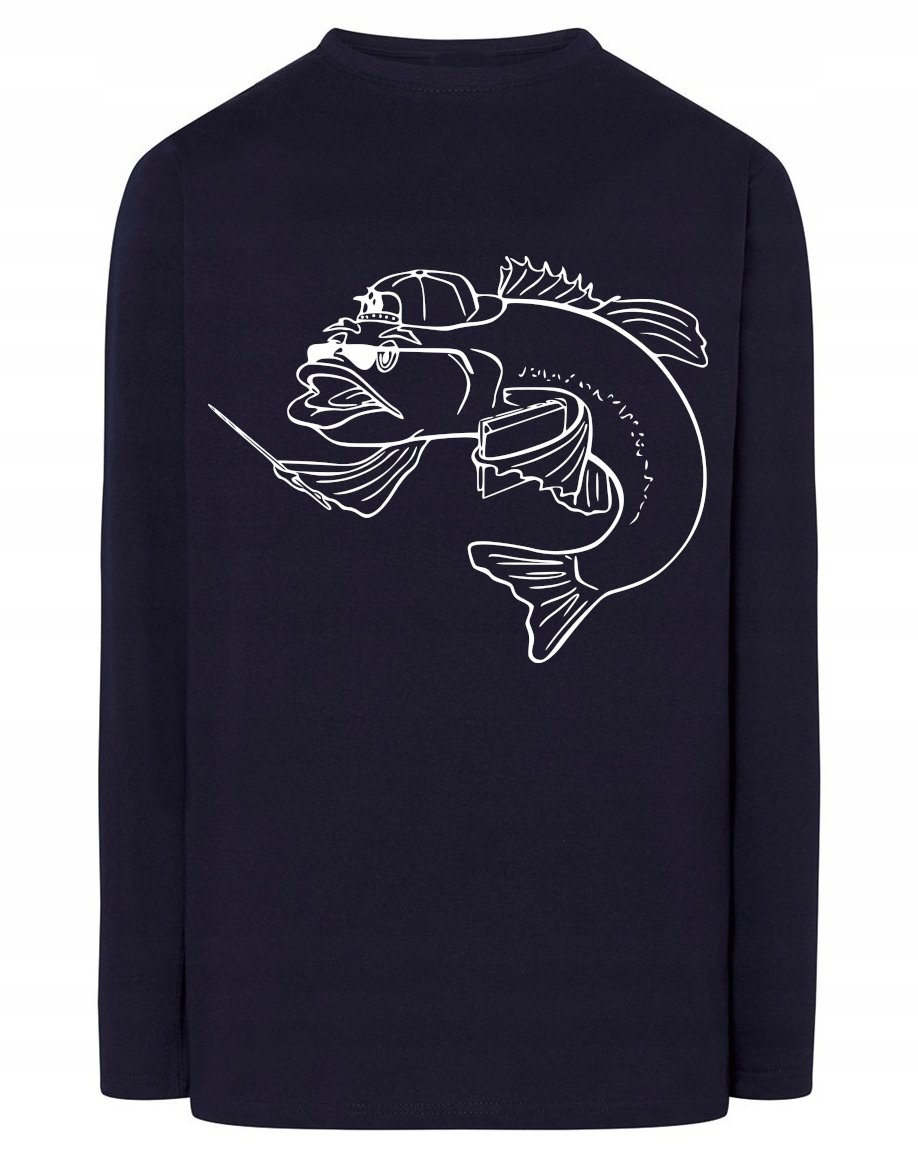 Longsleeve męski nadruk MĄDRA RYBA RYBKA r.XL