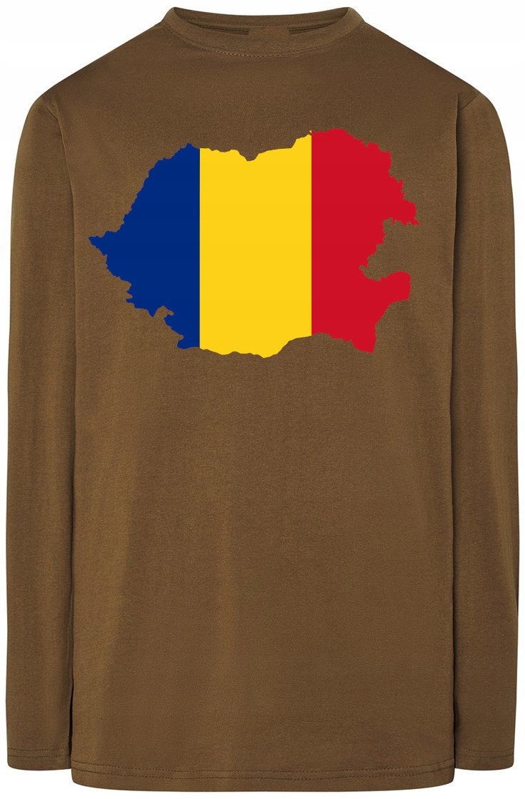 Rumunia Flaga Męska Bluza Longsleeve Nadruk R.L