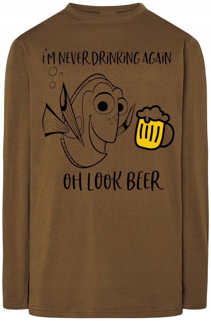 Już Więcej Nie pije Longsleeve Nadruk r.XXL