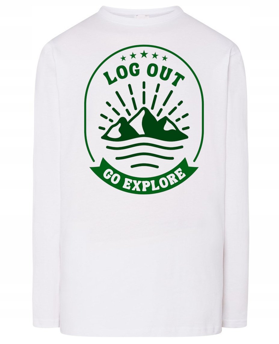 Longsleeve męski nadruk GÓRY ODKRYWANIE r.XXL