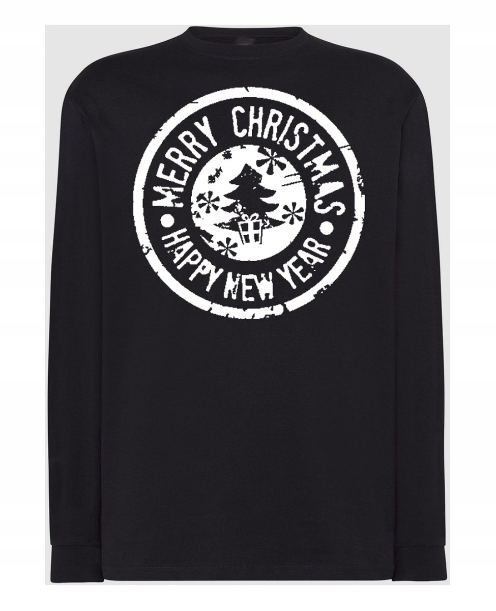 Świąteczny Longsleeve nadruk Znaczek Święta R.XL