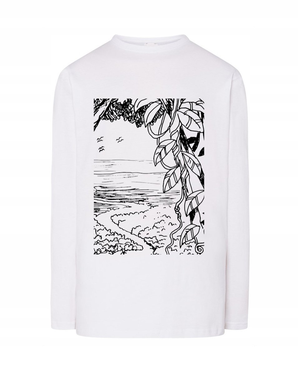 Longsleeve męski FAJNY nadruk DŻUNGLA r.S
