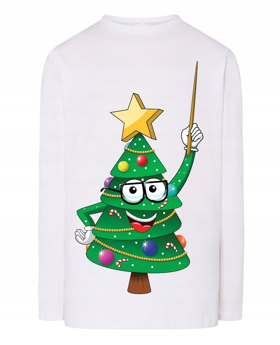 Longsleeve męski nadruk Święta Choinka Rozm.4XL
