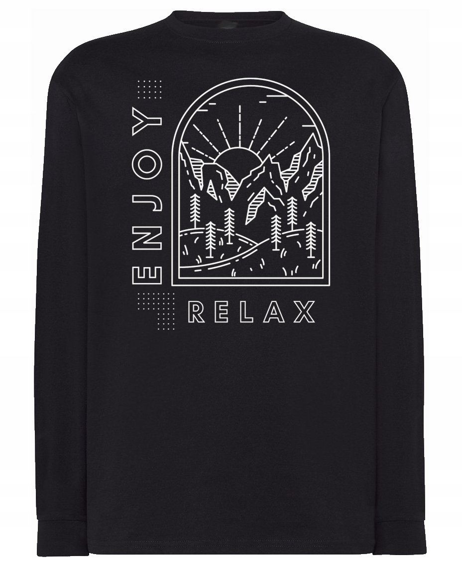 Longsleeve fajny nadruk ENJOY RELAX GÓRY r.S