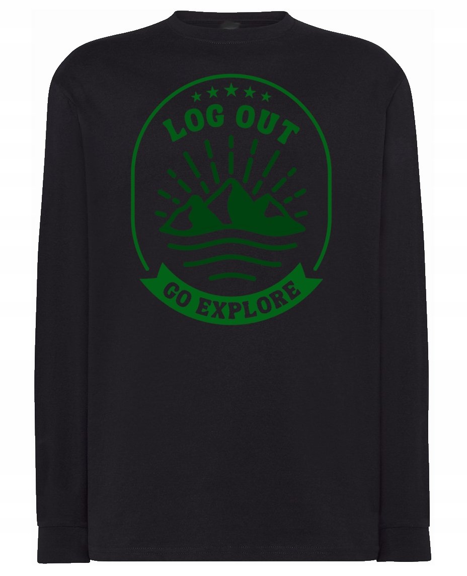 Longsleeve męski nadruk GÓRY ODKRYWANIE r.4XL