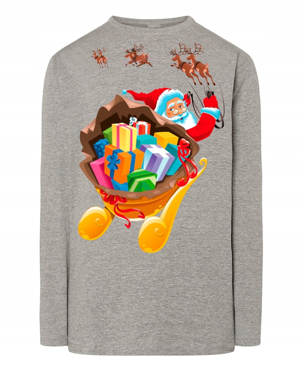 Longsleeve nadruk Mikołaj Prezenty R.3XL