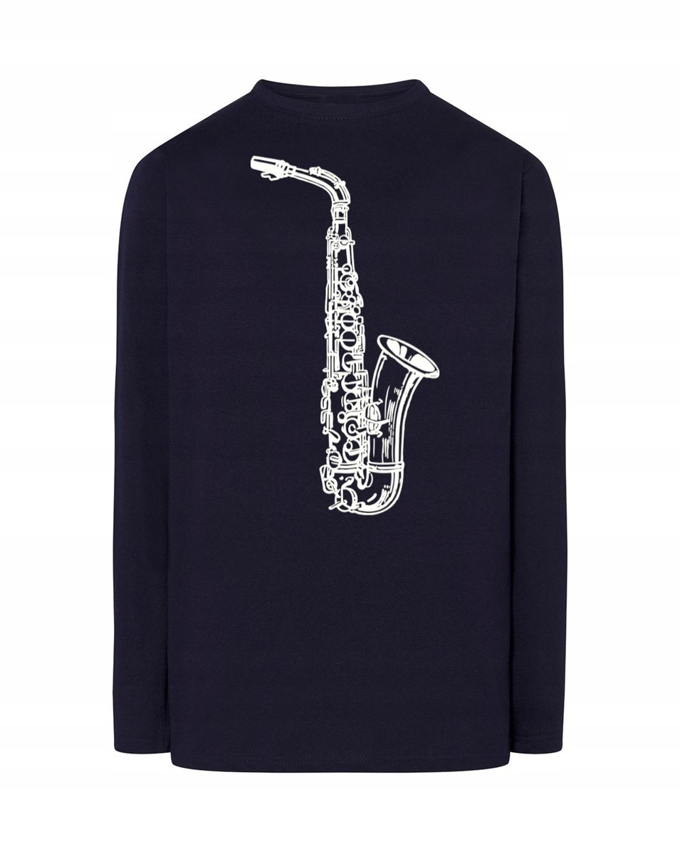 Longsleeve męski fajny nadruk SAKSOFON r.L