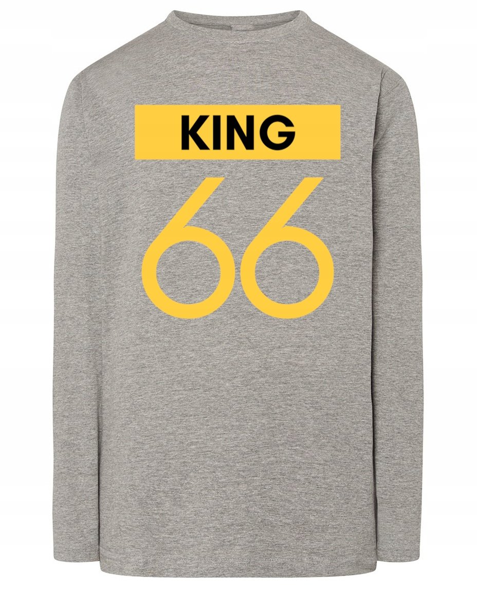 Longsleeve męski nadruk KRÓL KING 66 r.4XL