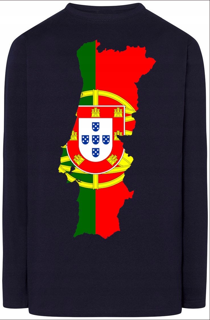 Portugalia Męska Modna Bluza Longsleeve Logo XS