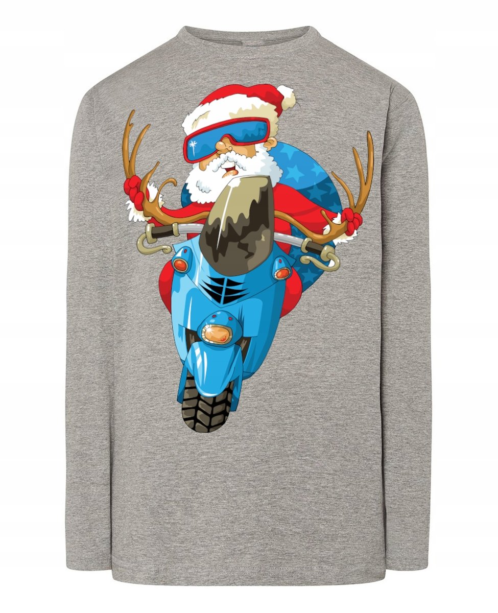 Longsleeve nadruk Mikołaj Motocyklista R.M