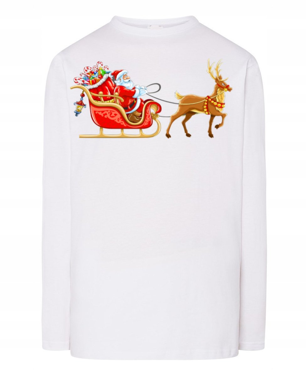 Longsleeve nadruk Mikołaj Sanie R.XS