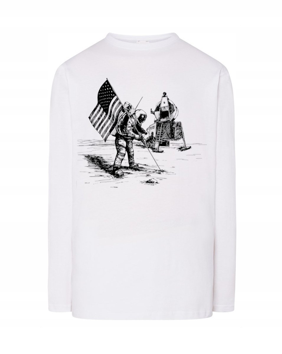 Longsleeve męski nadruk WYPRAWA APOLLO r.XXL