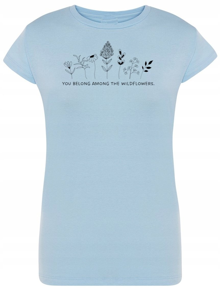 T-Shirt damski nadruk KWIATKI KWIATY r.L
