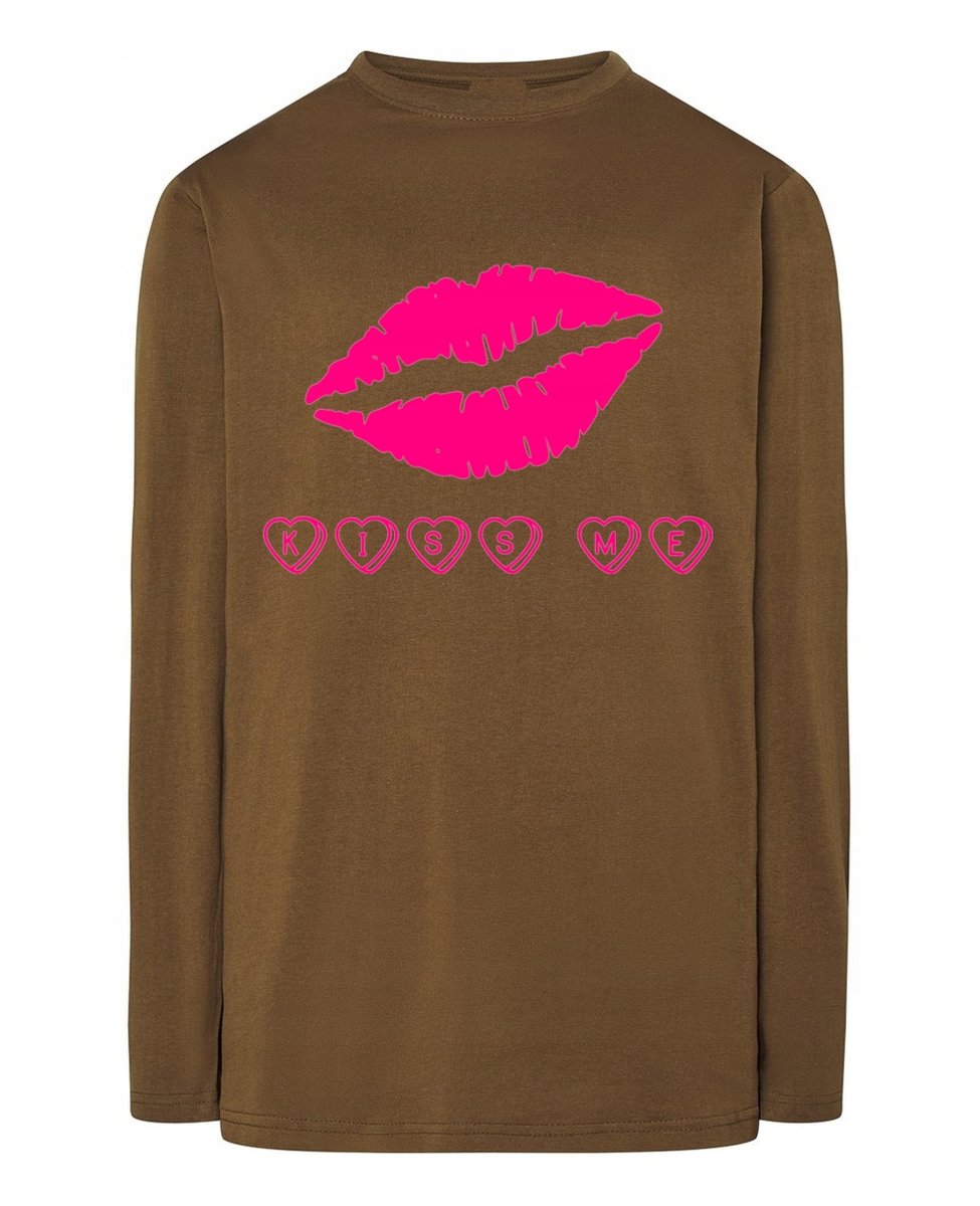 Walentynkowy Longsleeve nadruk Kiss Me L